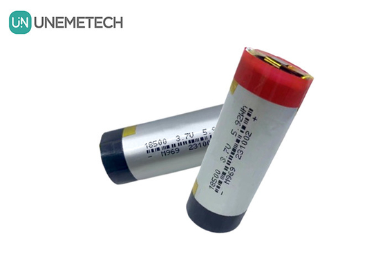 باتری لیپو 3A استوانه ای 3.7V 1600mAh 18500 باتری پلیمر لیتیوم برای الکترونیک مصرفی