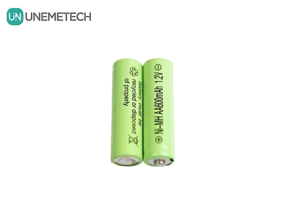 طول عمر چرخه NiMH AA 1.2V 600mAh باتری شارژ پذیر AA600 برای اسباب بازی