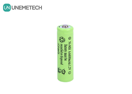 طول عمر چرخه NiMH AA 1.2V 600mAh باتری شارژ پذیر AA600 برای اسباب بازی
