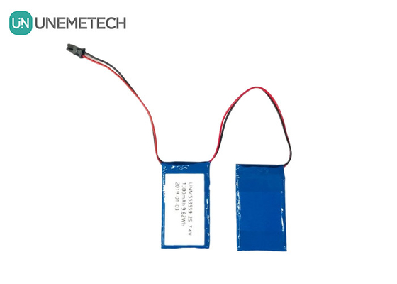 2C سرعت تخلیه بالا باتری لیپو بسته 553559 7.4V 1300mAh 2S برای اندام مصنوعی