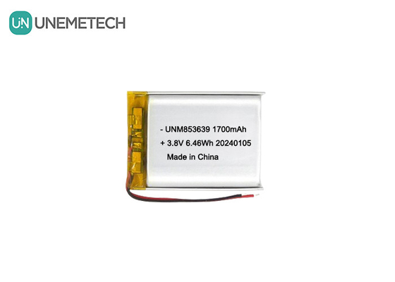 853639 4.35V 1700mAh باتری پلیمر لی یون ولتاژ بالا برای دوربین پوشیده بدن