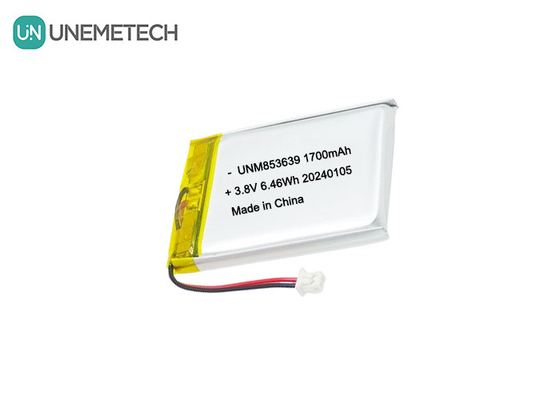 853639 4.35V 1700mAh باتری پلیمر لی یون ولتاژ بالا برای دوربین پوشیده بدن