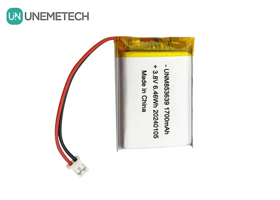 853639 4.35V 1700mAh باتری پلیمر لی یون ولتاژ بالا برای دوربین پوشیده بدن