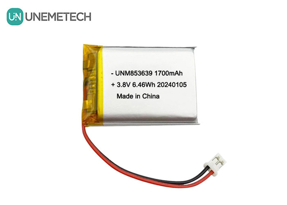 853639 4.35V 1700mAh باتری پلیمر لی یون ولتاژ بالا برای دوربین پوشیده بدن