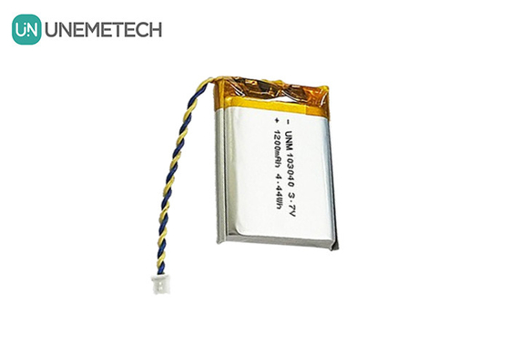 3.7V باتری پلیمر لی قابل شارژ 103040 1200 mAh برای دستگاه پزشکی و لامپ LED