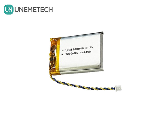 3.7V باتری پلیمر لی قابل شارژ 103040 1200 mAh برای دستگاه پزشکی و لامپ LED