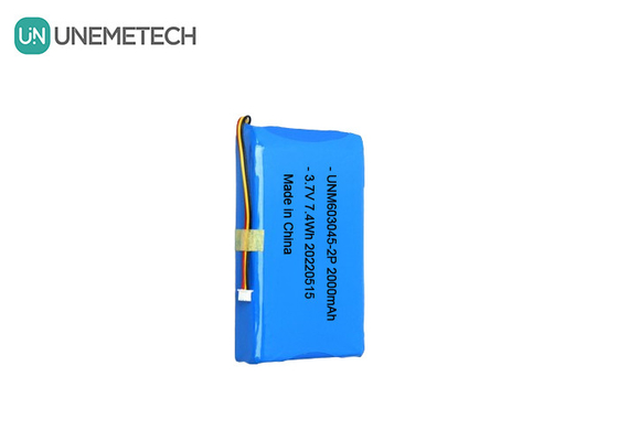 باتری پلیمر لیتیوم با ظرفیت بزرگ 603045 2P 3.7V 2000mAh باتری قفل درب هوشمند