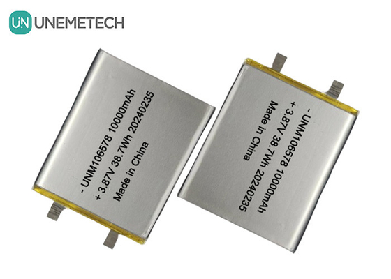 باتری لیپو با ظرفیت بالا 10000mAh 3.87V 106578 برای سیستم های ذخیره انرژی