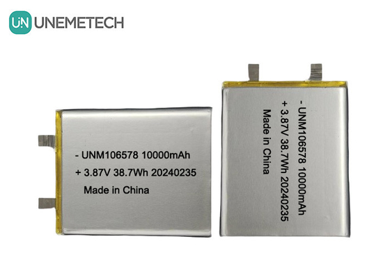 باتری لیپو با ظرفیت بالا 10000mAh 3.87V 106578 برای سیستم های ذخیره انرژی