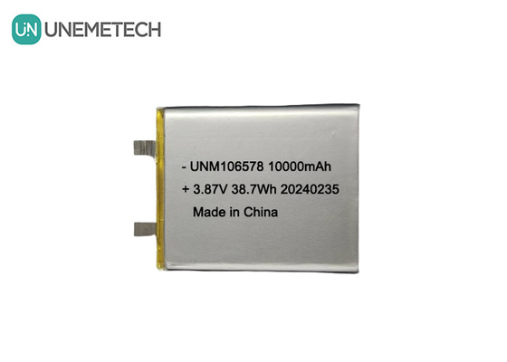 باتری لیپو با ظرفیت بالا 10000mAh 3.87V 106578 برای سیستم های ذخیره انرژی