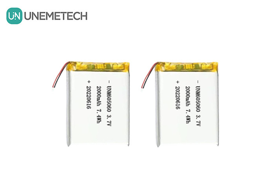 UNEMETECH 605060 2000mAh باتری پلیمر لیتیوم 3.7V ابزار زیبایی باتری شارژ مجدد
