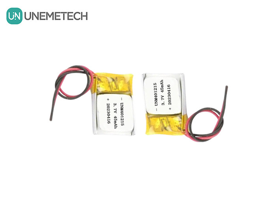 باتری لیتیوم پلیمر فوق نازک 401215 3.7V 45mAh باتری لیپو برای ردیاب GPS