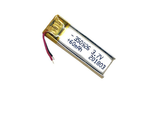 باتری پلیمر لیتیوم 350926 / 3.7V 60mAh باتری های لیپو با UN383