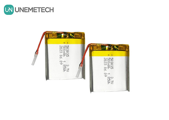 باتری پلیمر لیتیوم 500mAh 503035 3.7V LiPo باتری شارژ مجدد برای الکترونیک قابل حمل