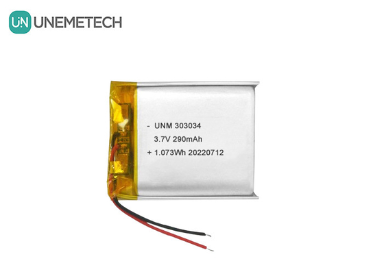 3.7V 290mAh باتری پلیمر لیتیوم یون قابل شارژ 303034 برای اسباب بازی های الکتریکی