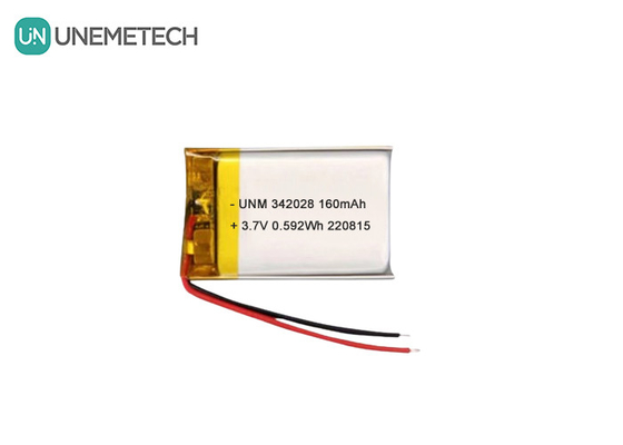 باتری بلوتوث 160mAh 3.7V باتری لیتیوم پلیمر یون قابل شارژ مجدد 342028 برای ردیاب