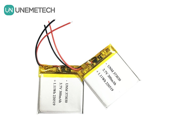 3.7V 300mAh باتری شارژ پذیر LiPo 373030 برای بلندگو بلوتوث