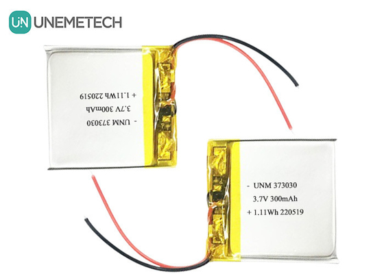 3.7V 300mAh باتری شارژ پذیر LiPo 373030 برای بلندگو بلوتوث