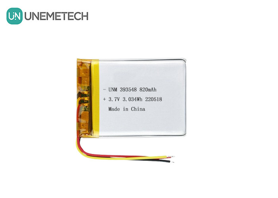 باتری پلیمر لیتیوم 3.7V 820mAh 393548 بسته باتری شارژ پذیر لیپو برای پمپ سینه الکترونیکی