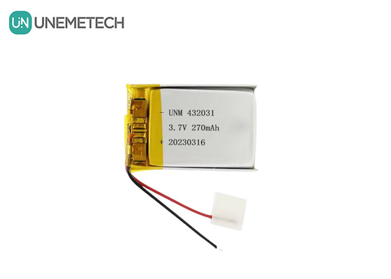 3.7V 270mAh 432031 باتری پلیمر لیتیوم برای لوازم الکترونیکی