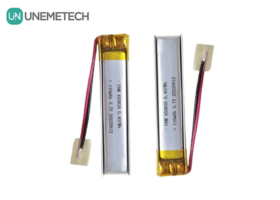 طراحی دقیق 3.7V 110mAh باتری لیپو باتری پلیمر لیتیوم قابل شارژ 450839
