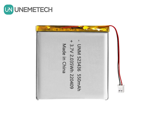 باتری پلیمر لیتیوم یون 3.7V 550mAh 523436 باتری پلیمر لی قابل شارژ برای ردیاب GPS