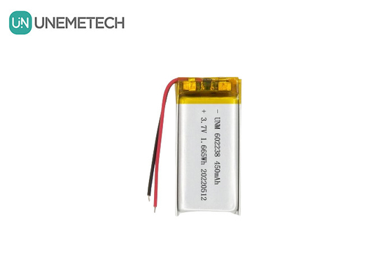باتری پلیمر لیتیوم یون 602238 3.7V 450mAh باتری لیتیوم یون قابل شارژ برای ردیاب حیوانات خانگی