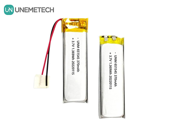 3.7V 370mAh 651545 باتری پلیمر لیتیوم لیتیوم یون قابل شارژ برای محصولات دیجیتال