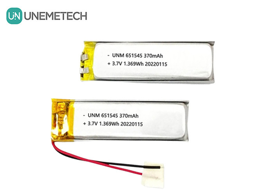 3.7V 370mAh 651545 باتری پلیمر لیتیوم لیتیوم یون قابل شارژ برای محصولات دیجیتال