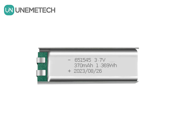 3.7V 370mAh 651545 باتری پلیمر لیتیوم لیتیوم یون قابل شارژ برای محصولات دیجیتال