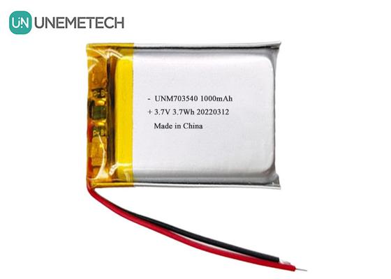 باتری لیپو 1000mAh 703540 3.7V باتری پلیمر لی قابل شارژ مجدد برای محصولات الکترونیکی