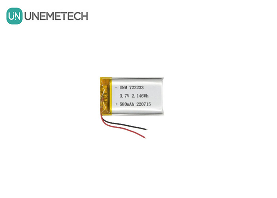باتری های لیتیوم پلیمر 722233 3.7V 580mAh باتری لیپو از چین تولید کننده