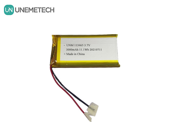 3.7V 3000mAh باتری پلیمر لیتیوم شارژ پذیر با ظرفیت بالا 113465 برای گوشی هوشمند