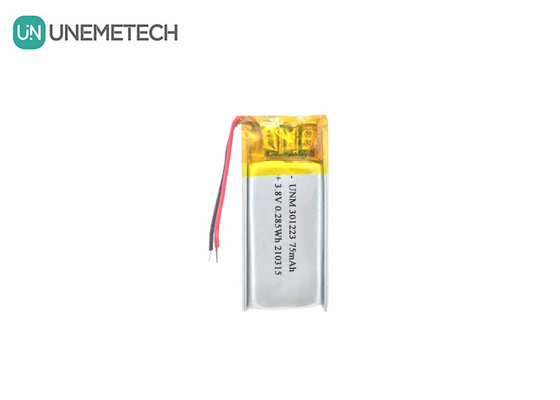 3.8V 75mAh باتری لیتیوم یون پلیمر 321223 باتری کوچک لیپو برای قلم الکترونیکی