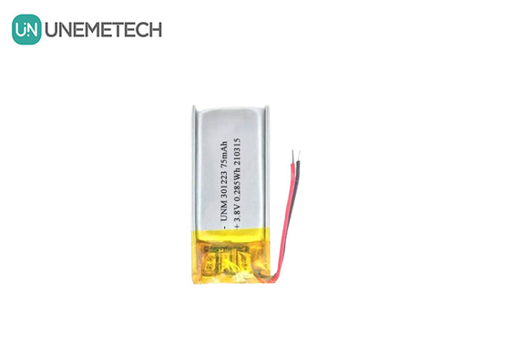 3.8V 75mAh باتری لیتیوم یون پلیمر 321223 باتری کوچک لیپو برای قلم الکترونیکی