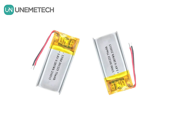 3.8V 75mAh باتری لیتیوم یون پلیمر 321223 باتری کوچک لیپو برای قلم الکترونیکی