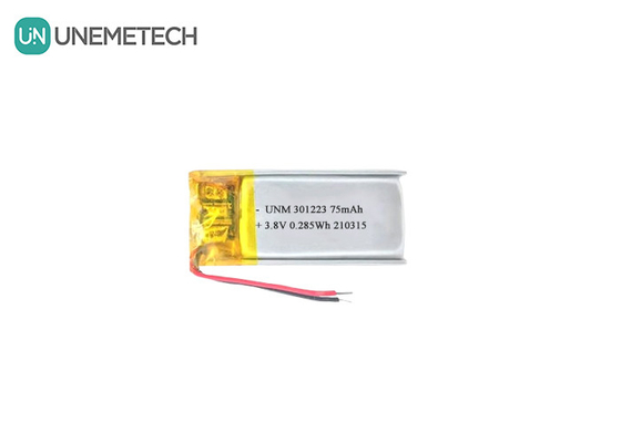 3.8V 75mAh باتری لیتیوم یون پلیمر 321223 باتری کوچک لیپو برای قلم الکترونیکی