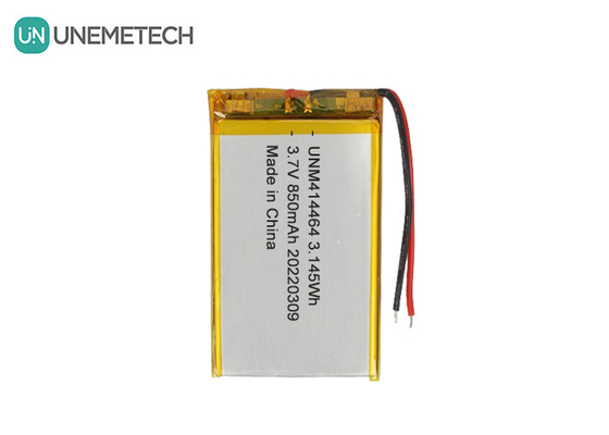 3.7V 850mAh باتری شارژ پذیر لیپو 414464 باتری کیسه ای برای لامپ میز