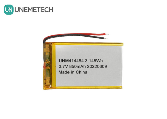 3.7V 850mAh باتری شارژ پذیر لیپو 414464 باتری کیسه ای برای لامپ میز