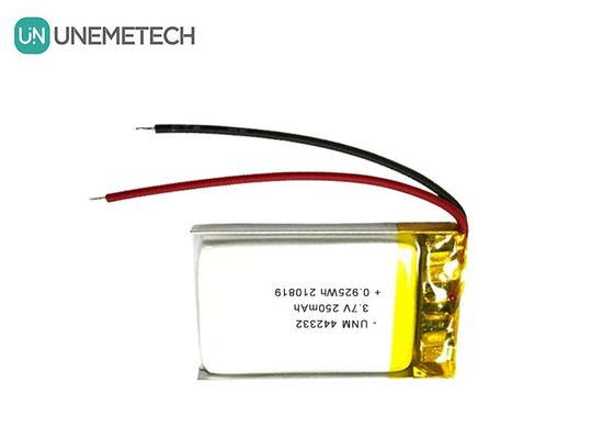 3.7V 250mAh باتری شارژ پذیر لیپو 442332 برای ترازوهای الکترونیکی قابل حمل