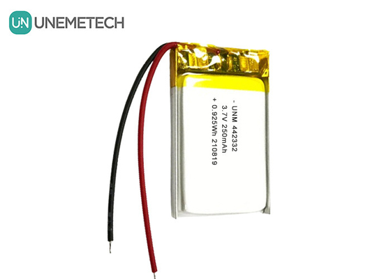 3.7V 250mAh باتری شارژ پذیر لیپو 442332 برای ترازوهای الکترونیکی قابل حمل