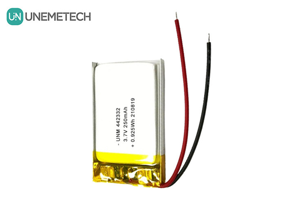 3.7V 250mAh باتری شارژ پذیر لیپو 442332 برای ترازوهای الکترونیکی قابل حمل