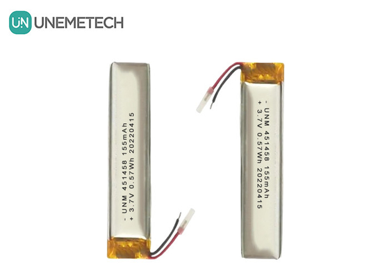 لیپو 3.7V 155mAh باتری پلیمر قابل شارژ 451458 برای هدست بی سیم