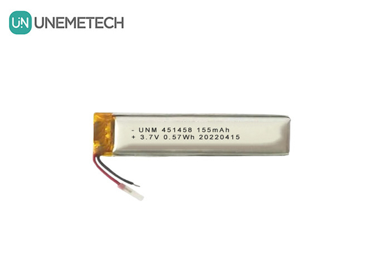 لیپو 3.7V 155mAh باتری پلیمر قابل شارژ 451458 برای هدست بی سیم
