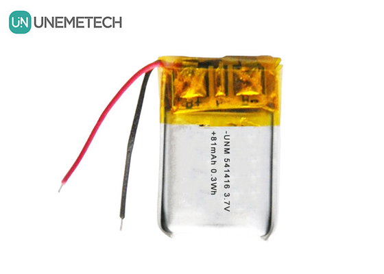 3باتری های شارژ پذیر لیپو.7 ولت 541416 81mAh باتری کوچک لیپو برای هدست بلوتوث