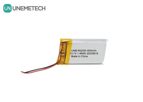 3.7V 400mAh باتری پلیمر لی 602035 باتری پلیمر لیتیوم یون برای بلندگو بلوتوث