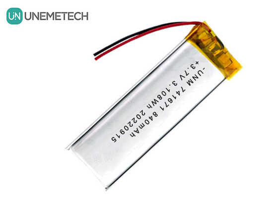 3.7V 840mAh باتری های شارژ پذیر لیپو 741671 برای سوکت هوشمند