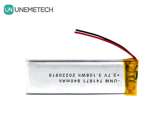 3.7V 840mAh باتری های شارژ پذیر لیپو 741671 برای سوکت هوشمند