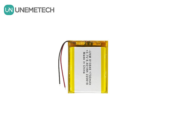3.7V 1730mAh باتری لیتیوم یون پلیمر ظرفیت بزرگ 813848 برای بانک برق