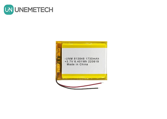 3.7V 1730mAh باتری لیتیوم یون پلیمر ظرفیت بزرگ 813848 برای بانک برق